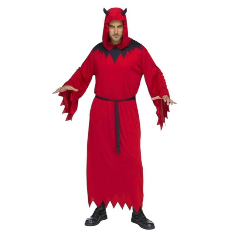 NWT Fun World Teens/Men’s Devil Robe (Diable Robe) Halloween Costume Cosplay